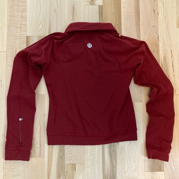 Lululemon red zip up sweater/jacket - Picture 2 of 2